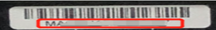 Example product barcode label